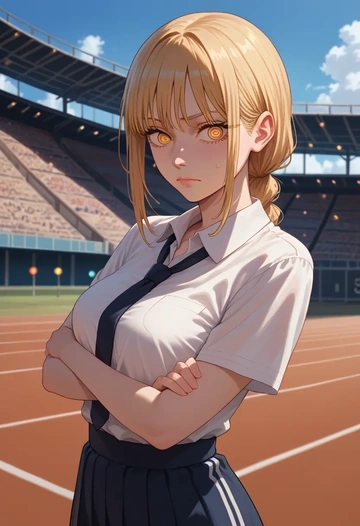 chainsaw_man,pochita_(chainsaw_man),athletic  - AI generated anime art