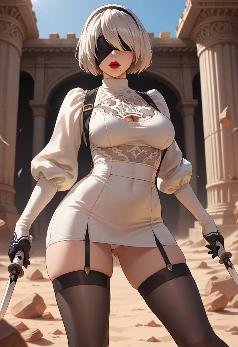 nier_(series),pod_(nier_automata),secretary,stockings  - 