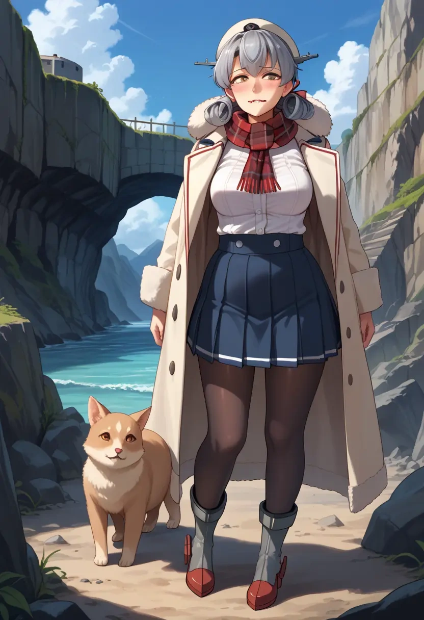 kantai_collection,pola_(kancolle),winter,student uniform,fur-trimmed coat  - 