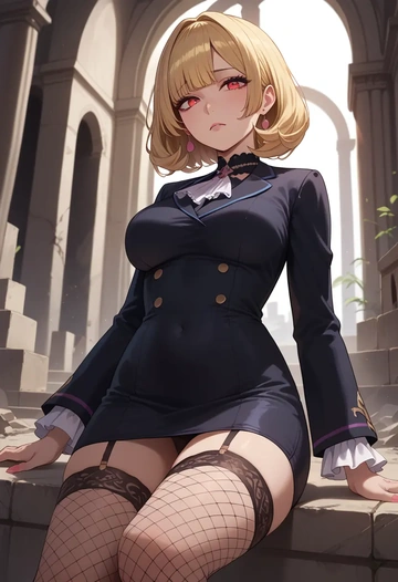 nijisanji,pomu_rainpuff,secretary,stockings,sexy, panties  - AI generated anime art