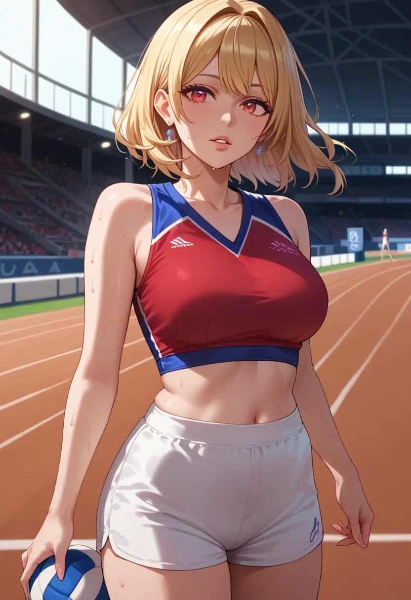 nijisanji,pomu_rainpuff,volleyball uniform  - 