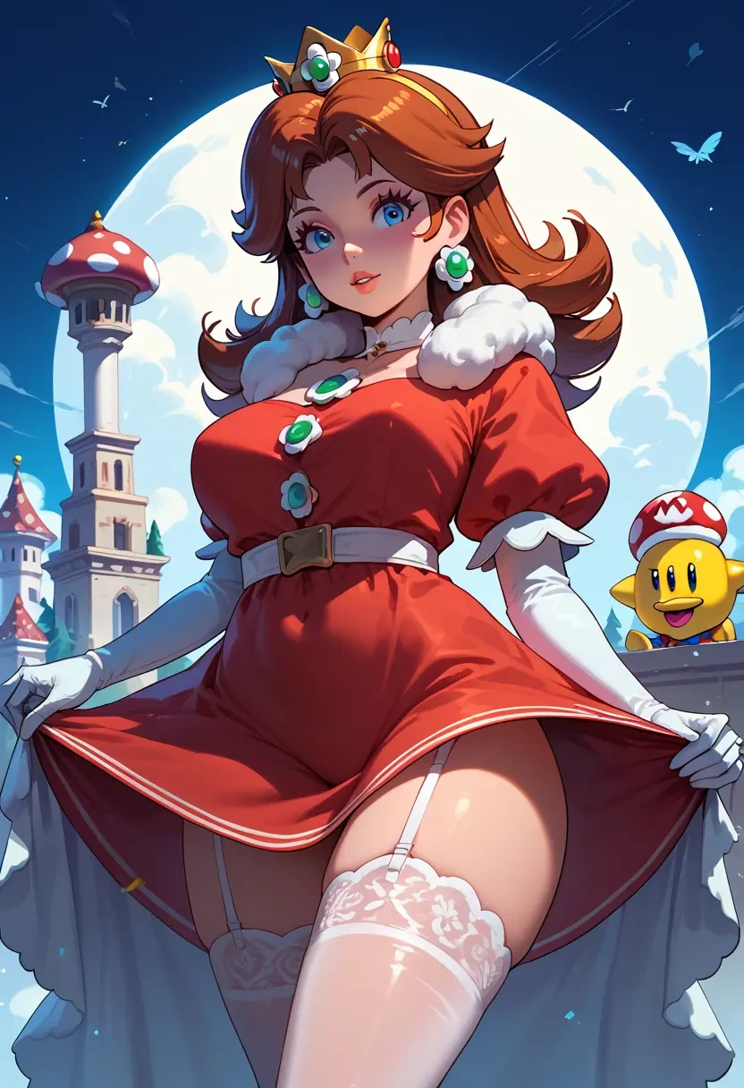 mario_(series),princess_daisy,Christmas,sexy, stockings,  - 