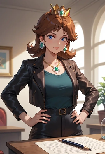 mario_(series),princess_daisy,detective  - AI generated anime art