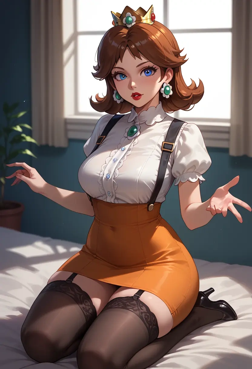 mario_(series),princess_daisy,secretary,stockings  - 