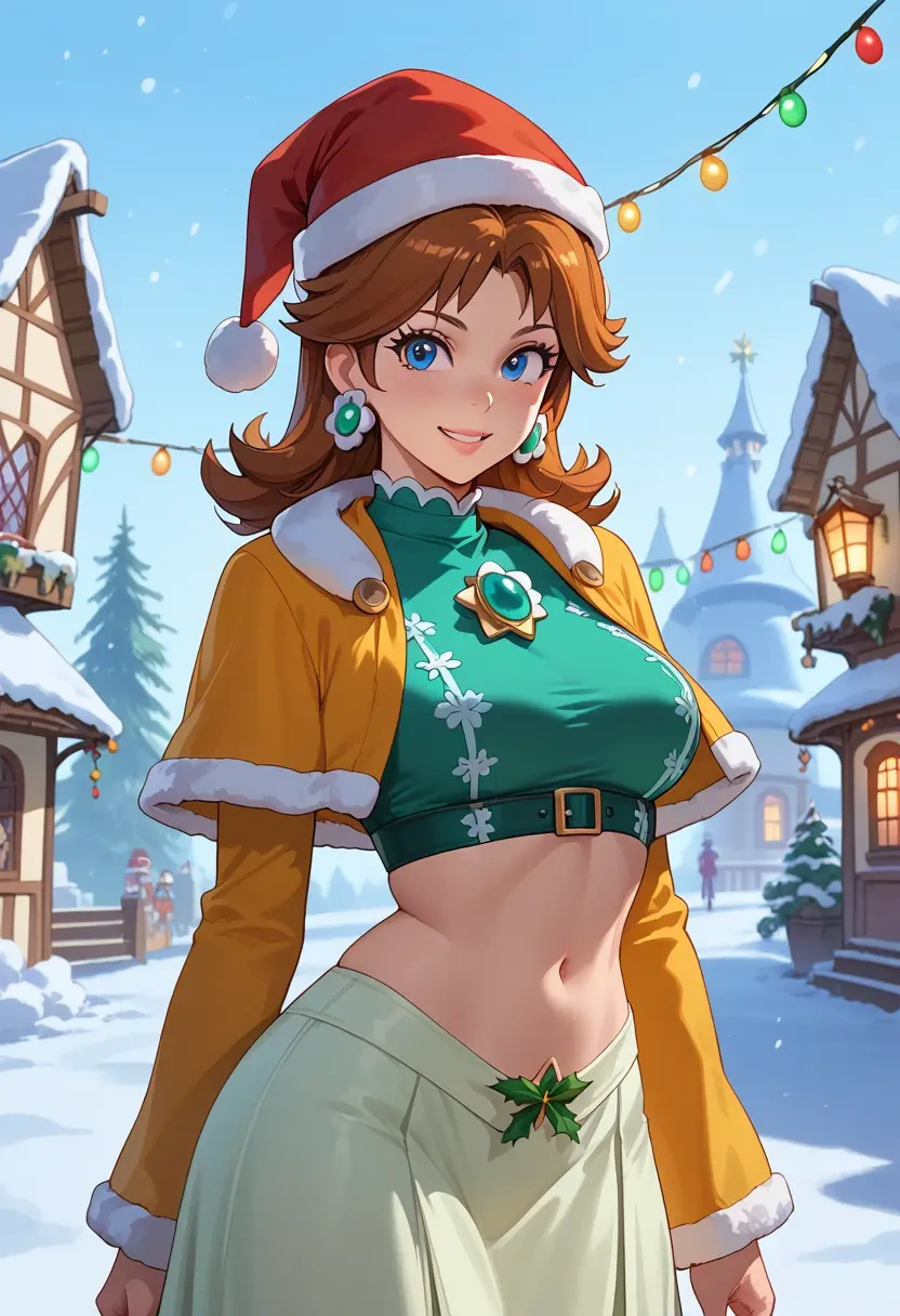 mario_(series),princess_daisy,Christmas,dress  - 