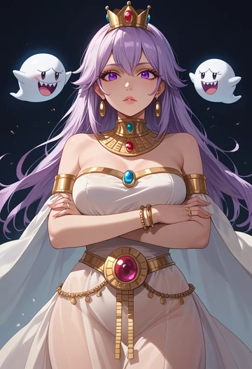 mario_(series),princess_king_boo,Egyptian  - AI generated anime art