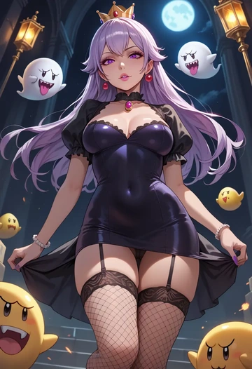 mario_(series),princess_king_boo,secretary,stockings,sexy, panties  - AI generated anime art