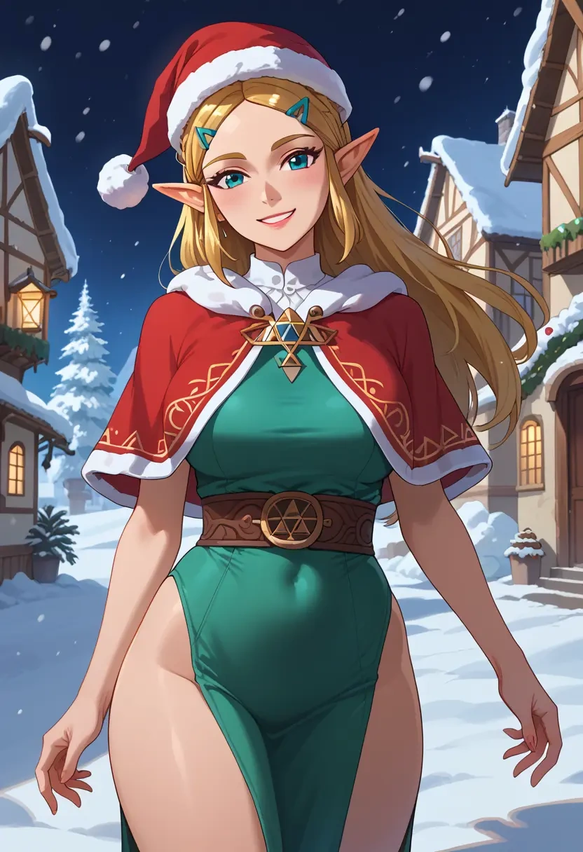 the_legend_of_zelda,princess_zelda,Christmas,dress  - 