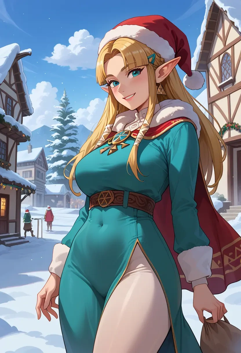 the_legend_of_zelda,princess_zelda,Christmas,dress  - 