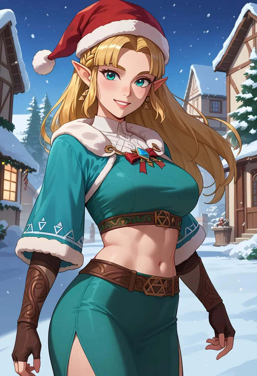 the_legend_of_zelda,princess_zelda,Christmas,dress  - 