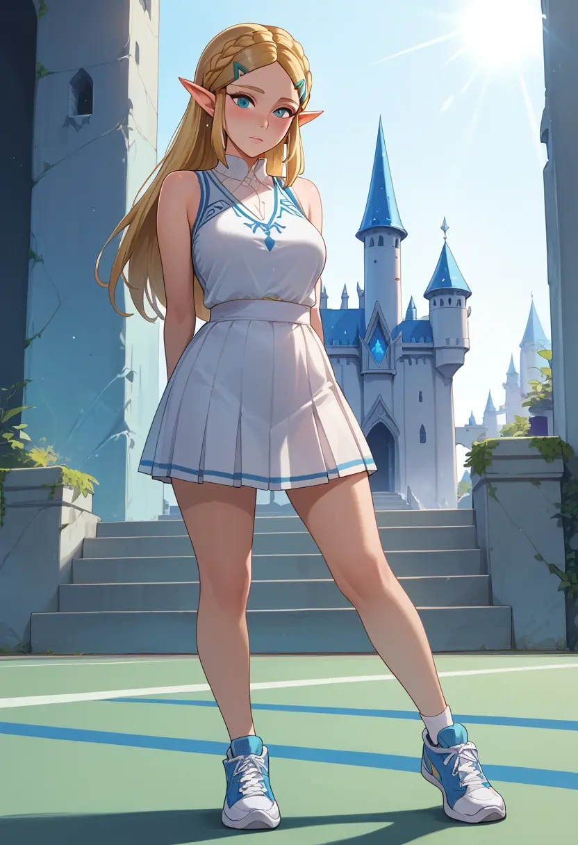 the_legend_of_zelda,princess_zelda,tennis skirt  - 