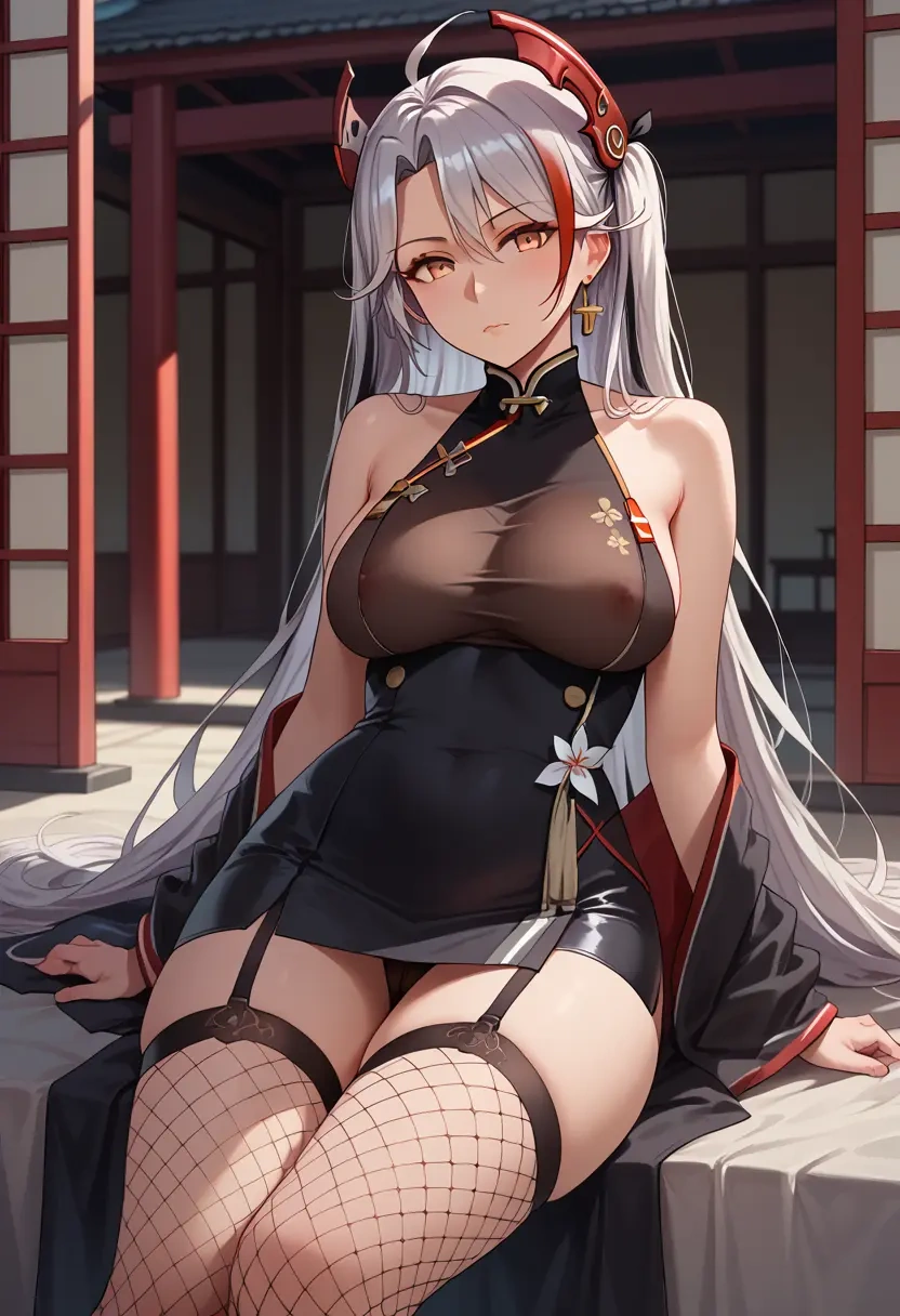 azur_lane,prinz_eugen_(azur_lane),secretary,stockings,sexy, panties  - 