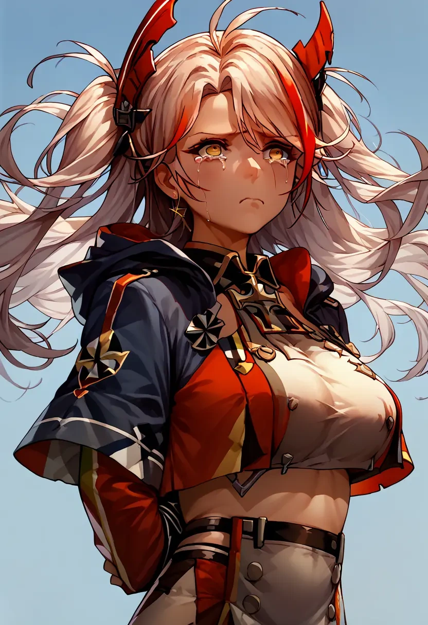 azur_lane,prinz_eugen_(azur_lane),crop windbreaker,shorts  - 