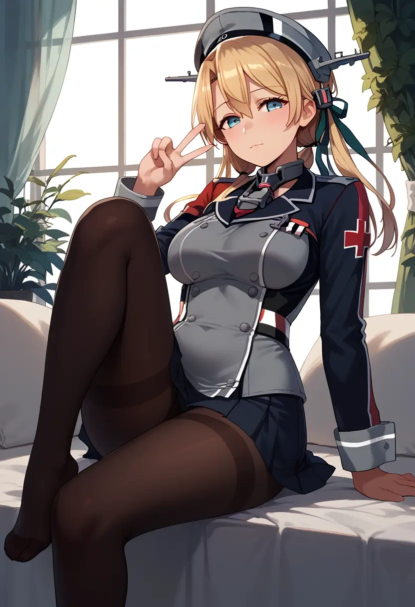 kantai_collection,prinz_eugen_(kancolle),shorts, pantyhose  - 