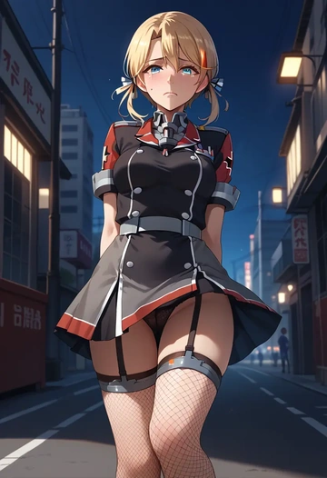 kantai_collection,prinz_eugen_(kancolle),secretary,stockings,sexy, panties  - AI generated anime art