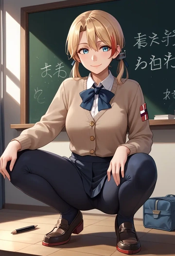 kantai_collection,prinz_eugen_(kancolle),teacher, sweater  - AI generated anime art