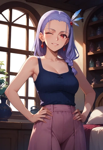 fate_(series),prisma_illya,tank top,mesh,cycling shorts  - AI generated anime art