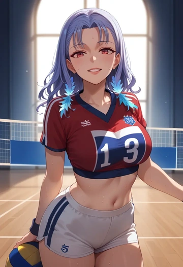 fate_(series),prisma_illya,volleyball uniform  - AI generated anime art