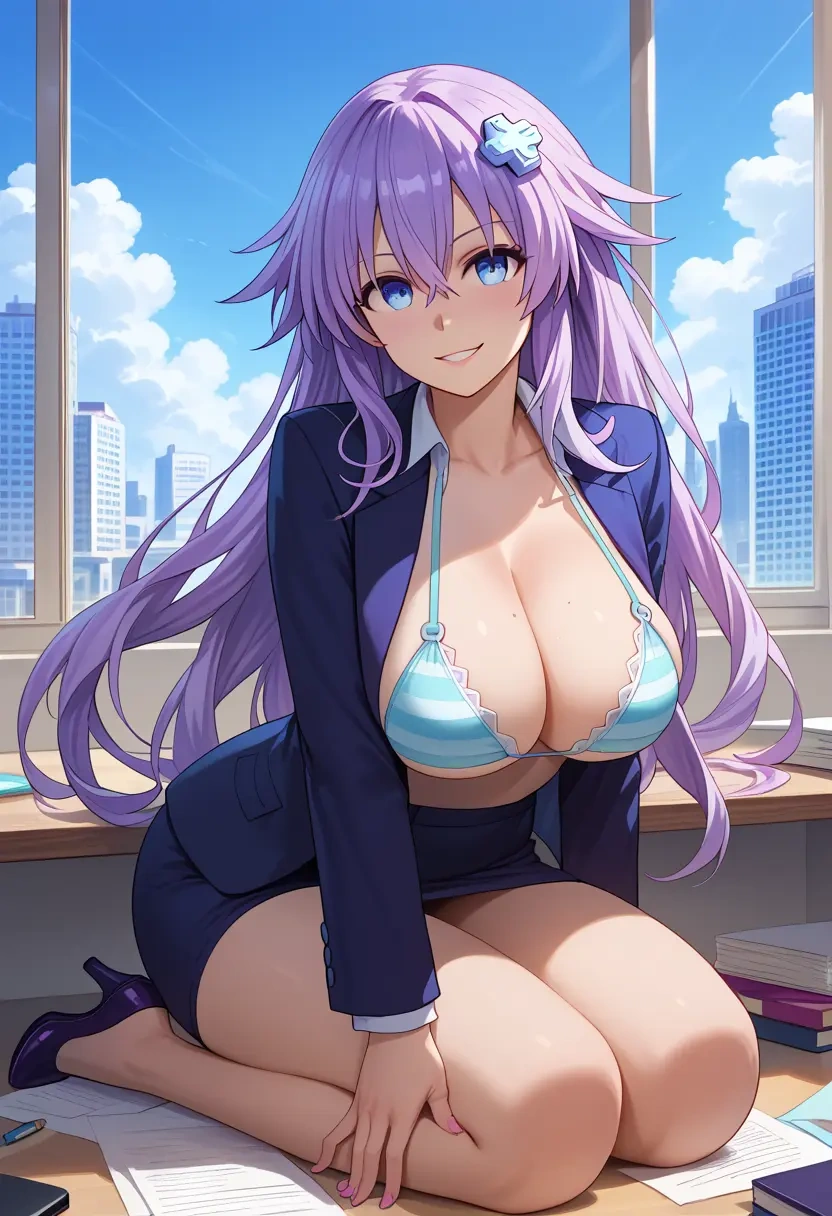 neptune_(series),purple_heart_(neptunia),OL, bikini, sexy  - 