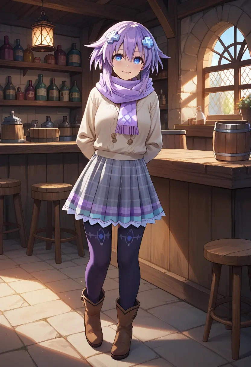 neptune_(series),purple_heart_(neptunia),winter,student uniform,fur-lined parka  - 