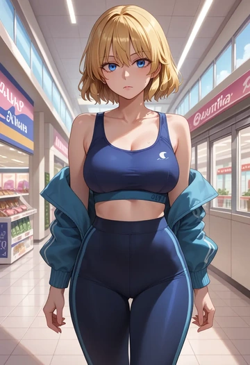 touhou,pyonta,yoga shorts, bra  - AI generated anime art