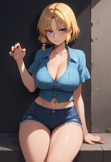 touhou,pyonta,shorts,sexy  - AI generated anime art