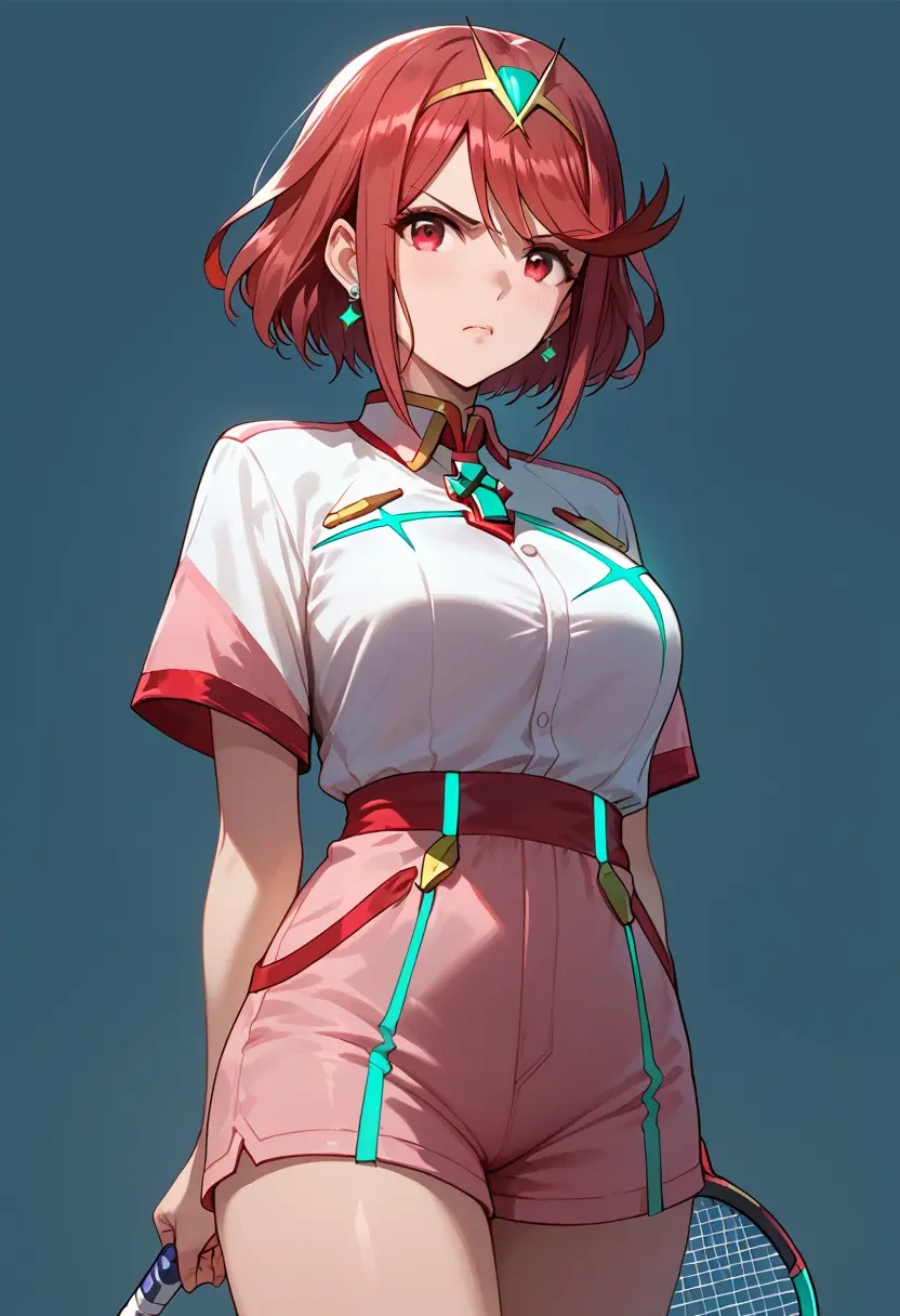 xenoblade_chronicles_(series),pyra_(xenoblade),tennis polo,skort  - 