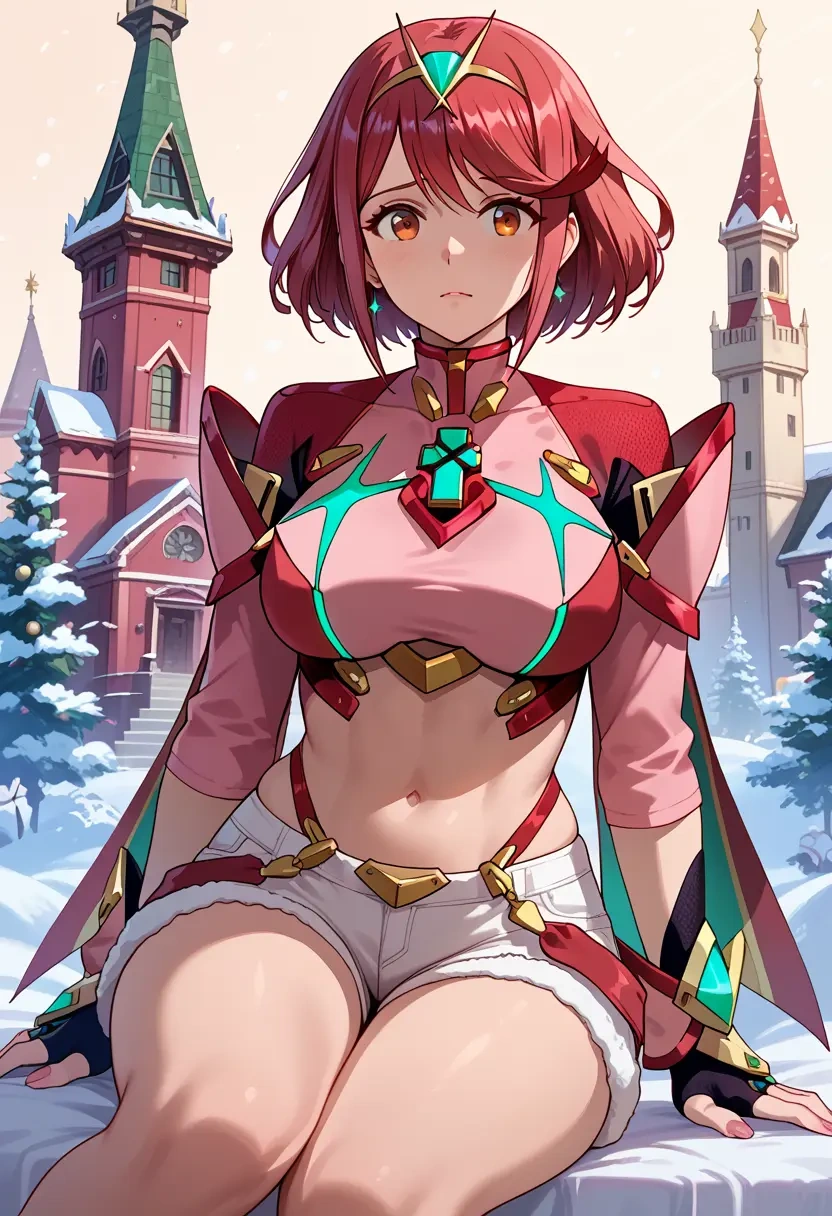 xenoblade_chronicles_(series),pyra_(xenoblade),red velvet shorts  - 