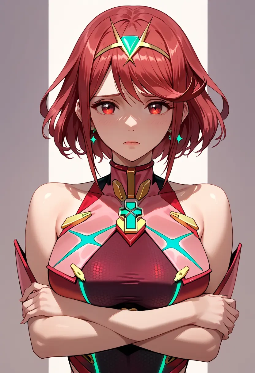 xenoblade_chronicles_(series),pyra_(xenoblade),sleeveless top,bike shorts  - 