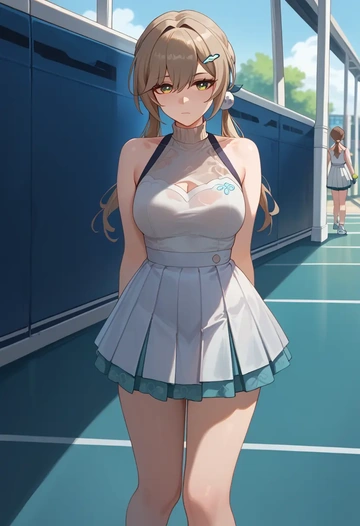 star rail,qingque,tennis skirt  - AI generated anime art