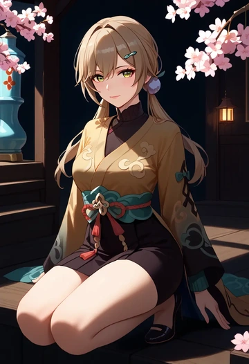 star rail,qingque,kimono  - AI generated anime art