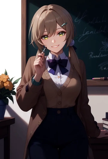 star rail,qingque,teacher, sweater  - AI generated anime art