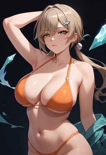 star rail,qingque,bikini  - AI generated anime art