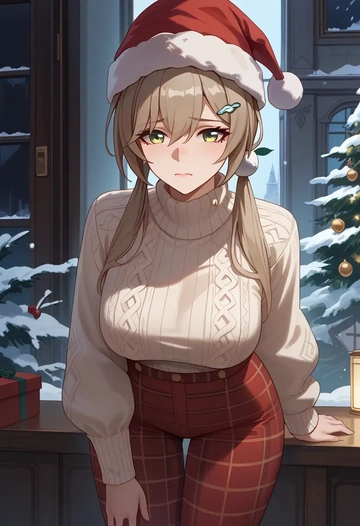 star rail,qingque,Christmas  - AI generated anime art