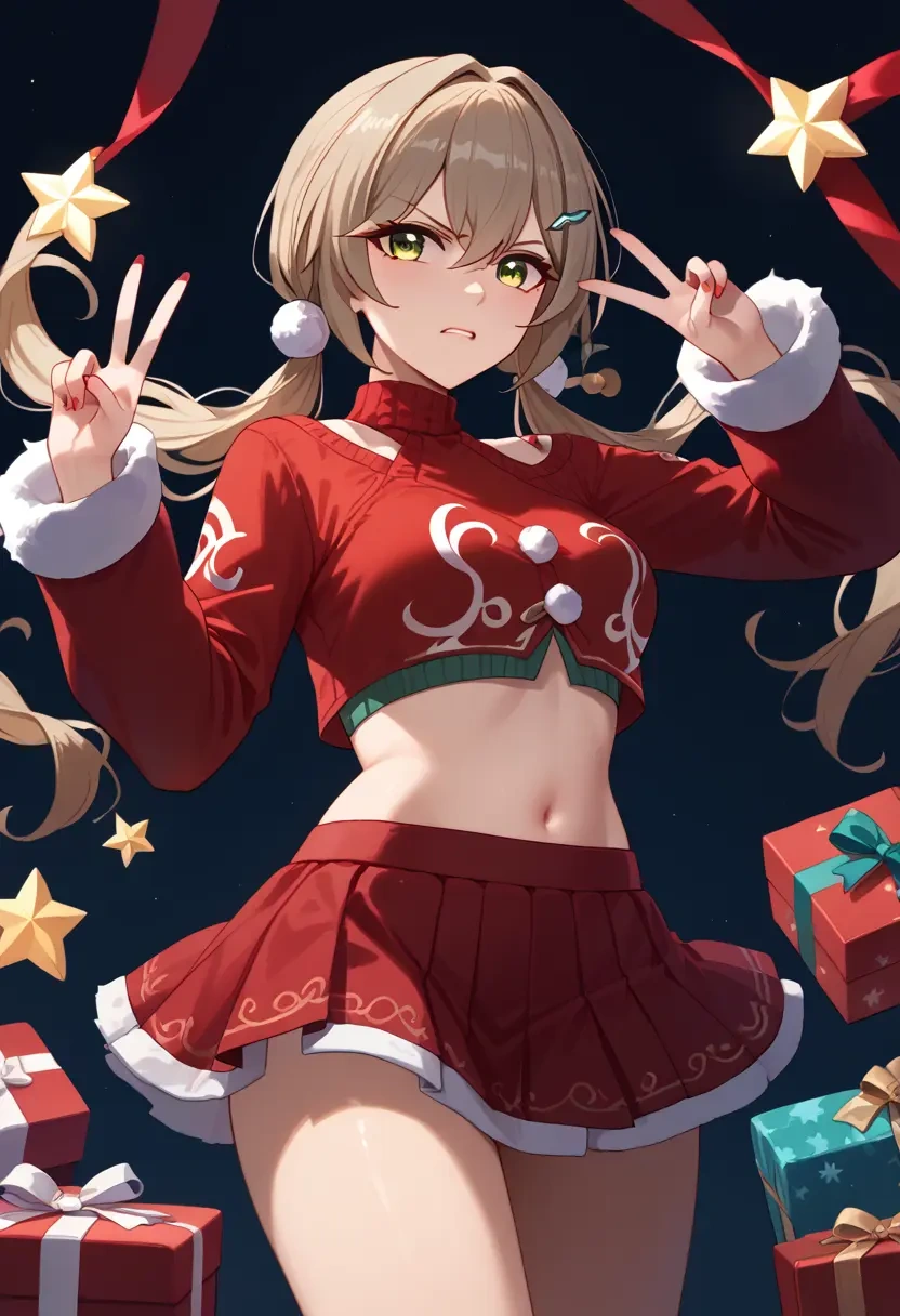 star rail,qingque,Christmas,skirt  - 