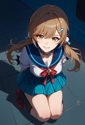 star rail,qingque,sailor, uniform  - AI generated anime art