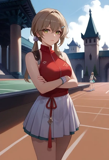 star rail,qingque,tennis skirt  - AI generated anime art