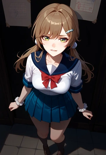 star rail,qingque,sailor, uniform  - AI generated anime art