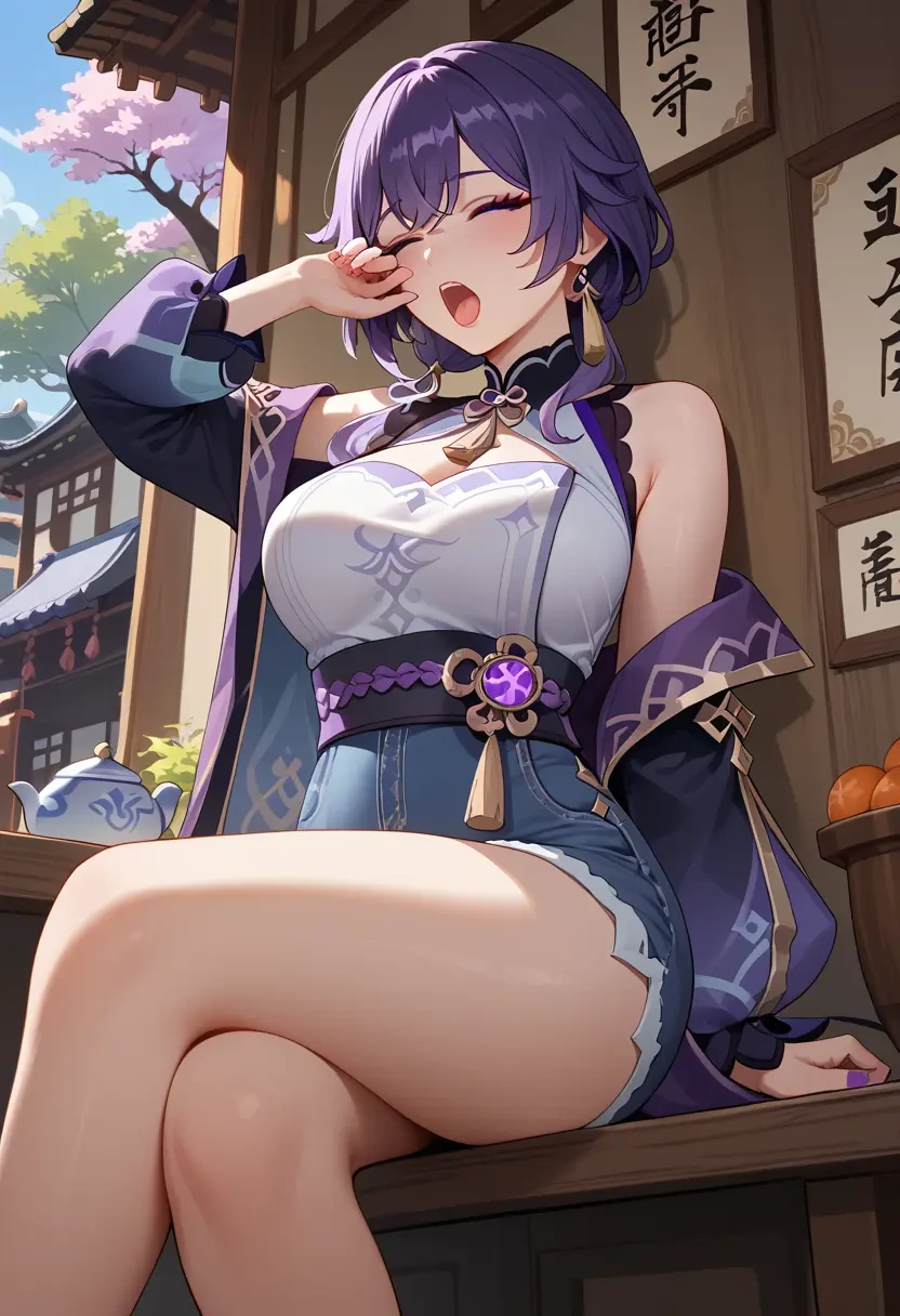 genshin_impact,qiqi_(genshin_impact),shorts,sexy  - 