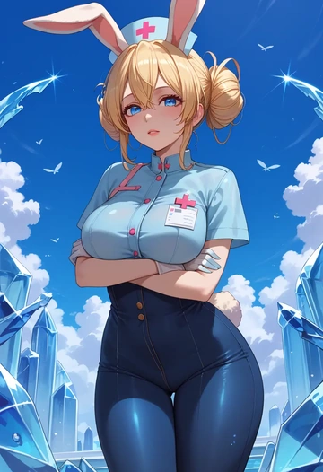 vocaloid,rabbit_yukine,nurse  - AI generated anime art