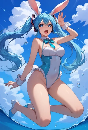 vocaloid,rabbit_yukine,bunny girl  - AI generated anime art