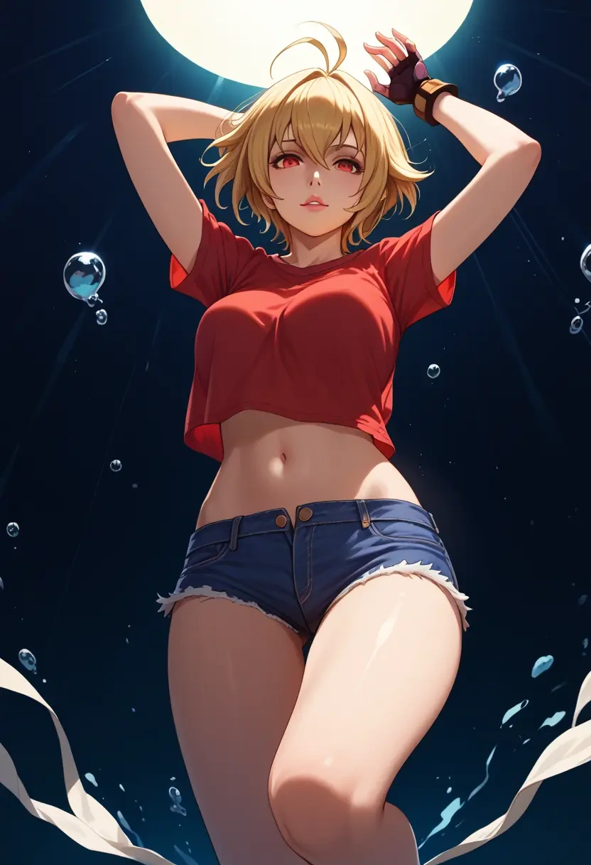 blazblue,rachel_alucard,denim shorts  - 