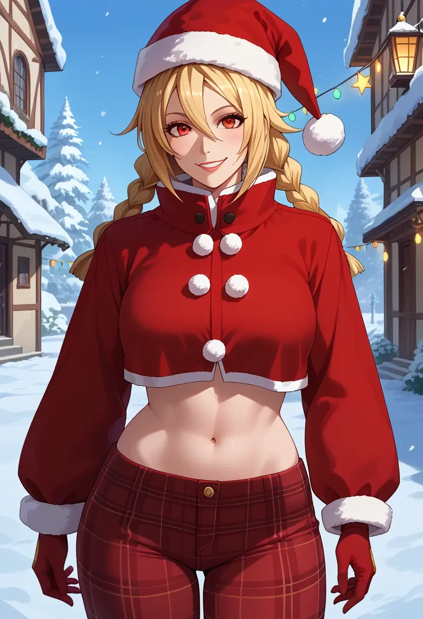 blazblue,rachel_alucard,Christmas,plaid trousers  - 