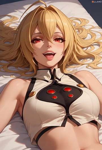 blazblue,rachel_alucard,crop top,athletic shorts  - AI generated anime art