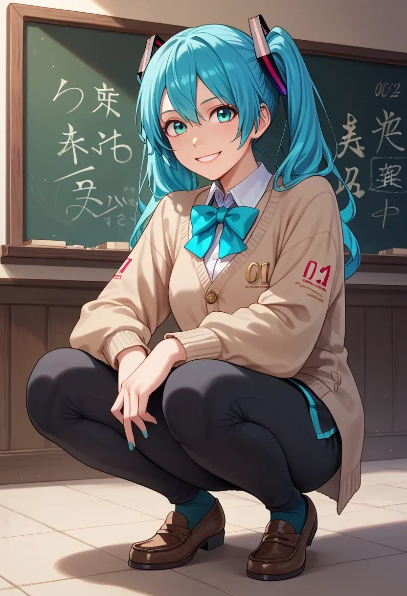 vocaloid,racing_miku,teacher, sweater  - 