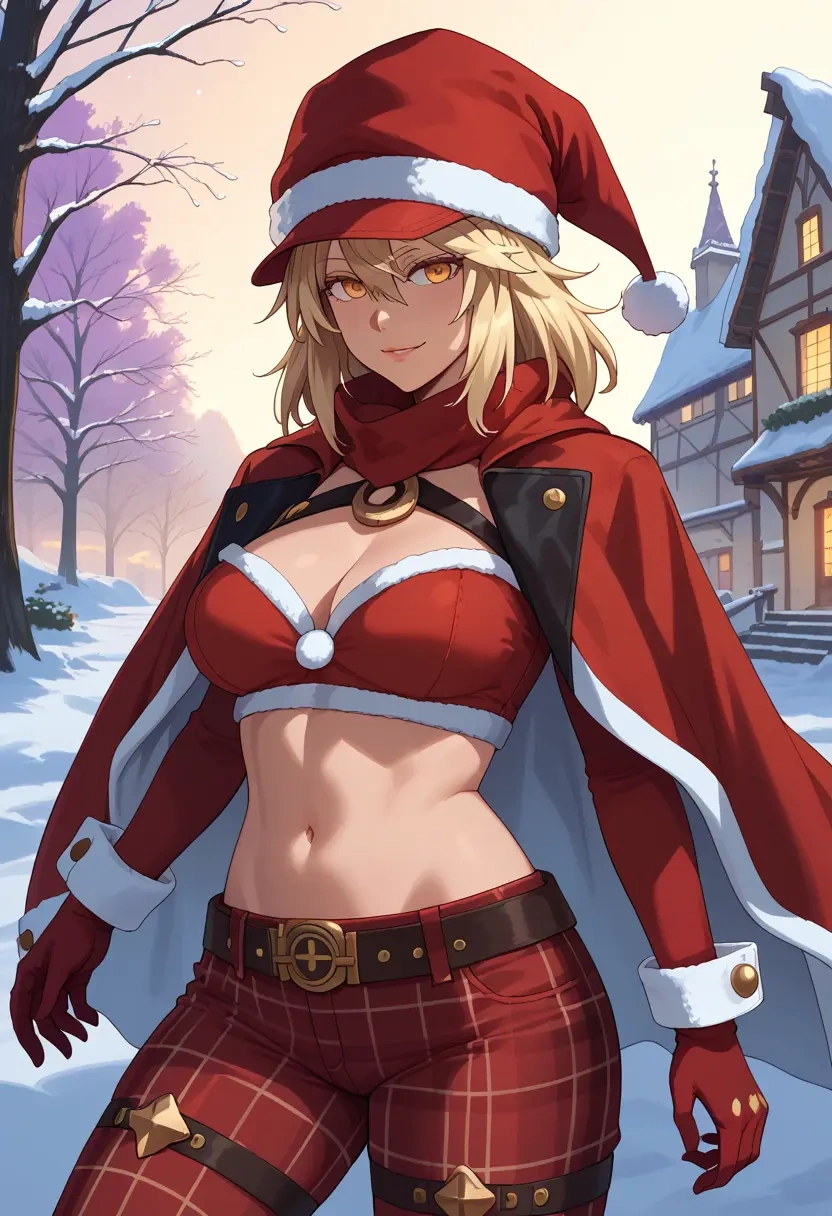 guilty_gear,ramlethal_valentine,Christmas,plaid trousers  - 