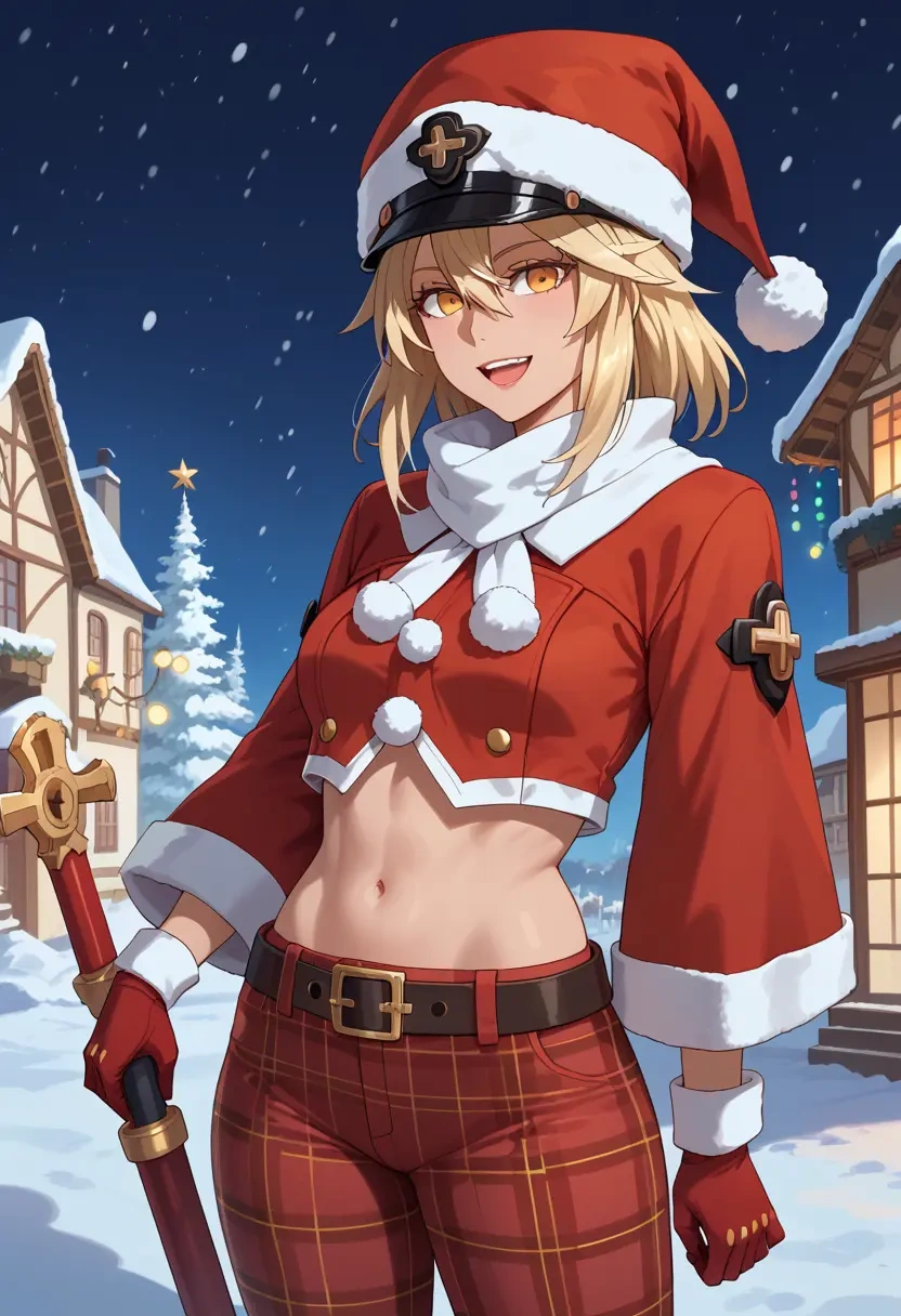 guilty_gear,ramlethal_valentine,Christmas,plaid trousers  - 