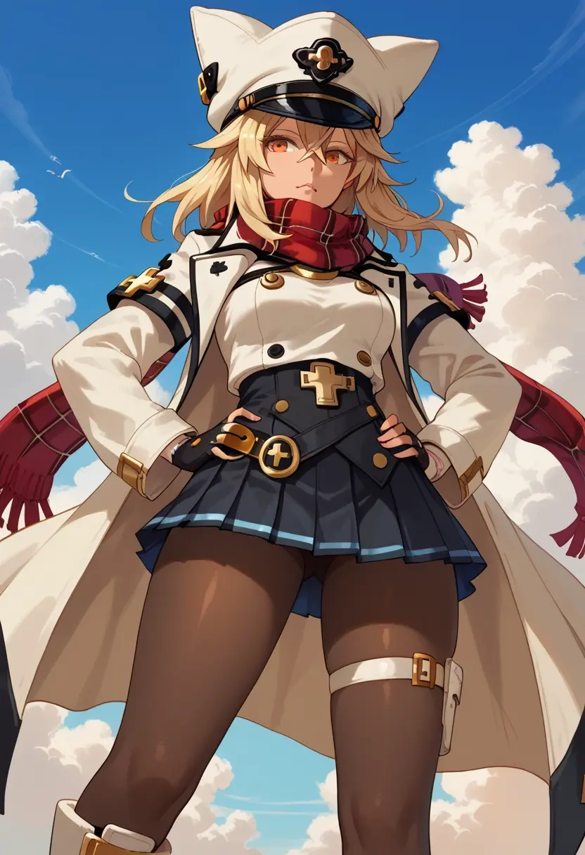 guilty_gear,ramlethal_valentine,winter,student uniform,fur-trimmed coat  - 