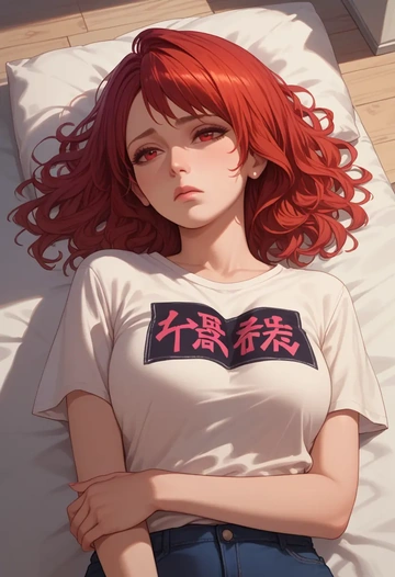 macross,ranka_lee,handwritten script shirt,dolphin shorts  - AI generated anime art