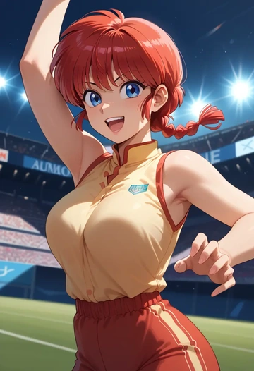 ranma_1_2,ranma_chan,athletic  - AI generated anime art